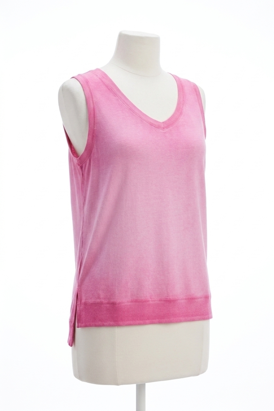 NEW TRIBAL high-low tank in hi pink